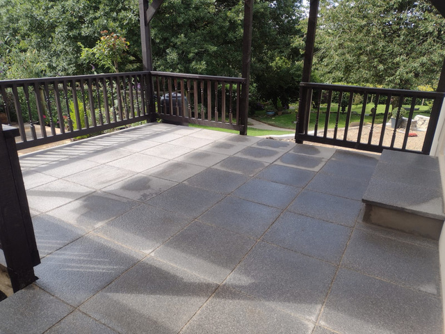 a grey patio