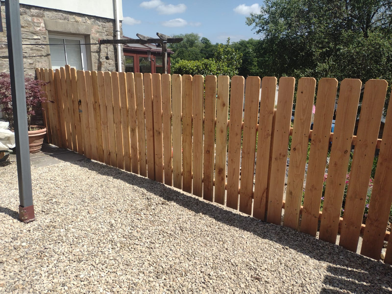 a handmade wooden fence