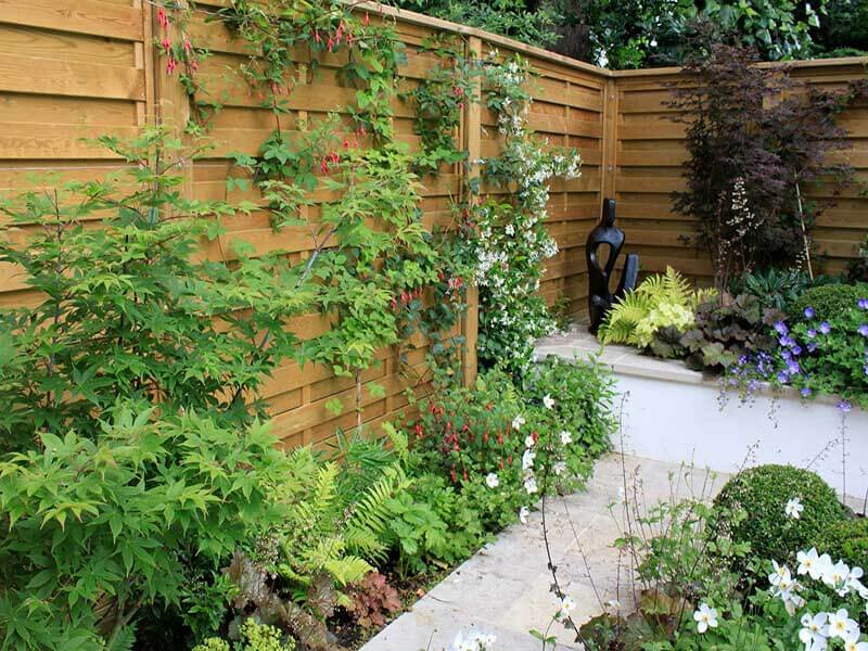 a fence with plants growing up it