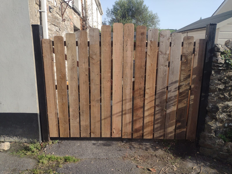 a handmade wooden gate