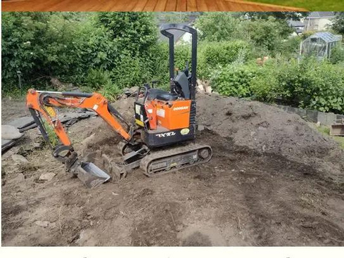 a digger doing groundworks