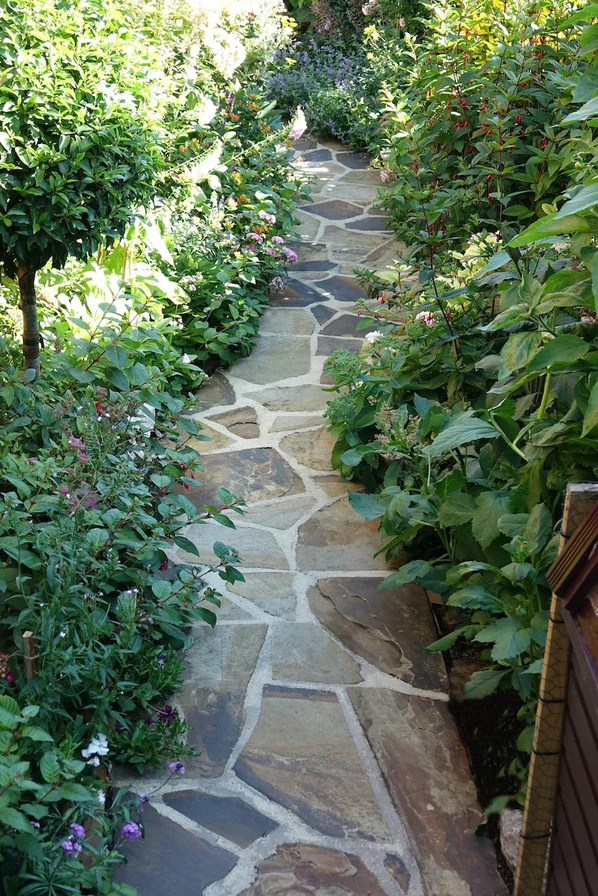 beautiful crazy paving path